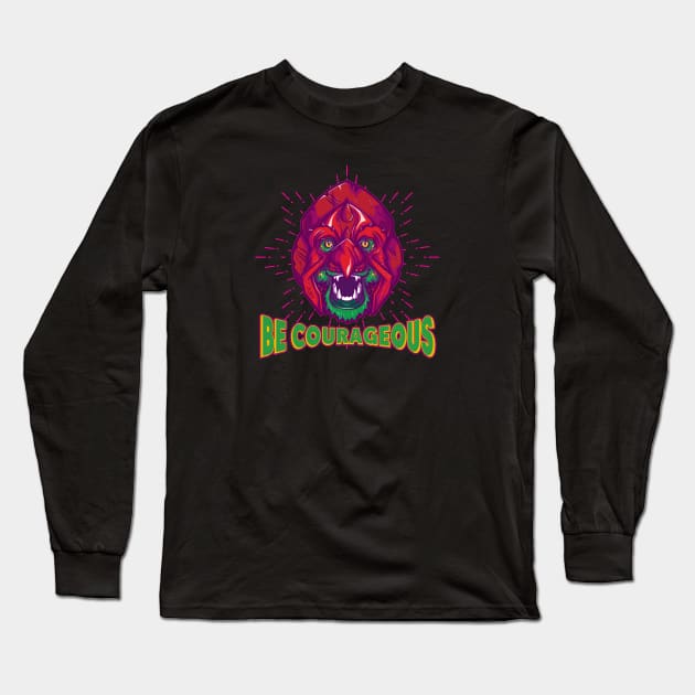 Be Courageous Long Sleeve T-Shirt by TomRyansStudio